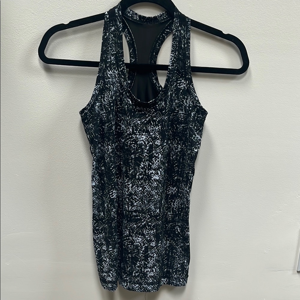 Black and White Patterned Tank Top